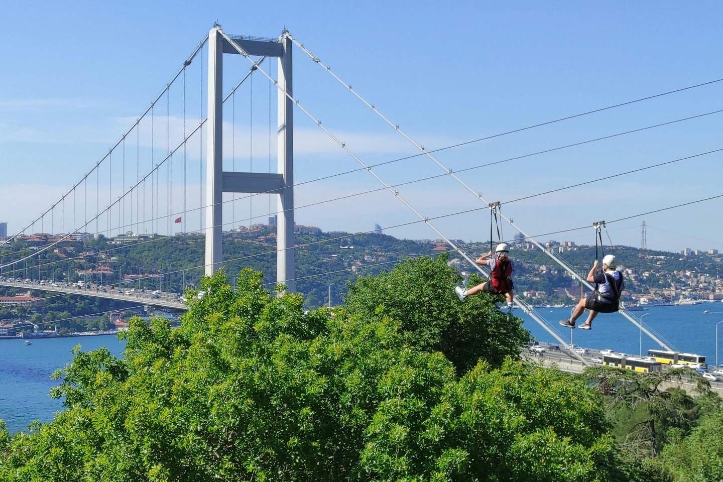 Istanbul Zipline Experience the thrill of a zipline ride while taking in stunning views of Istanbul.